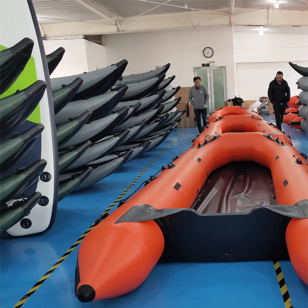 New Drop Stitch PVC/ Hypalon Material Inflatable Dinghy Boat Aluminum Floor Aluminum Transom 7-8 Person Heavy Duty Fishing Boat