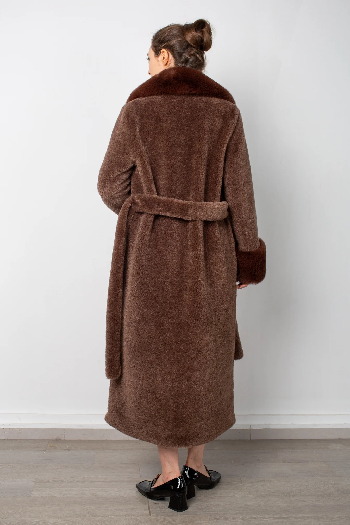 Women Wool Fur Coat Jacket Winter Female Girl Real Sheep Shearing Teddy Color Overcoat