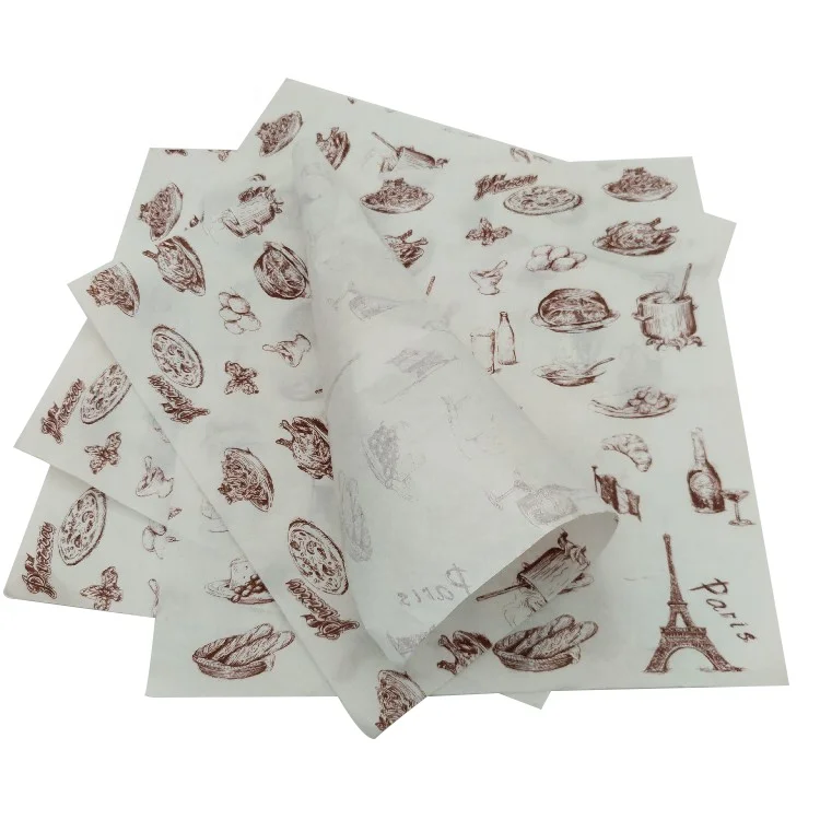 
Design Logo Cheap Price Deli Wrapping Paper Custom Printing Greaseproof Paper For Hamburger 