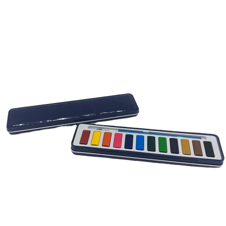 Hot 12/24/36 solid Colors Watercolor Paint Cake Art Professional Solid Painting Set