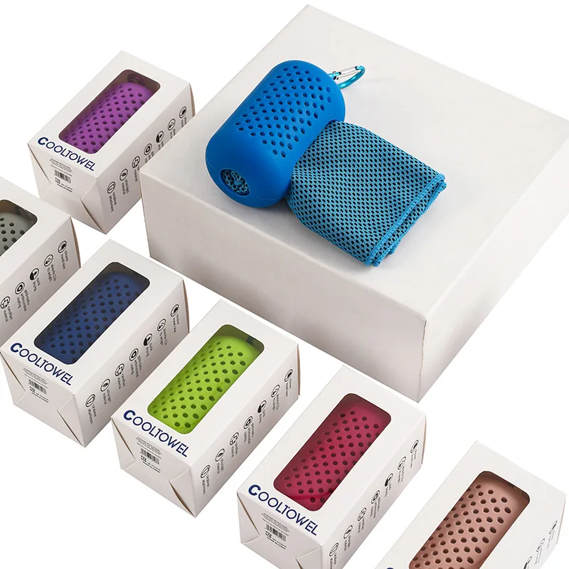 custom Gift Box Summer Cooling Cool Sports Yoga Fitness Ice Towels Quick Dry Microfiber Gym Towel For Gym