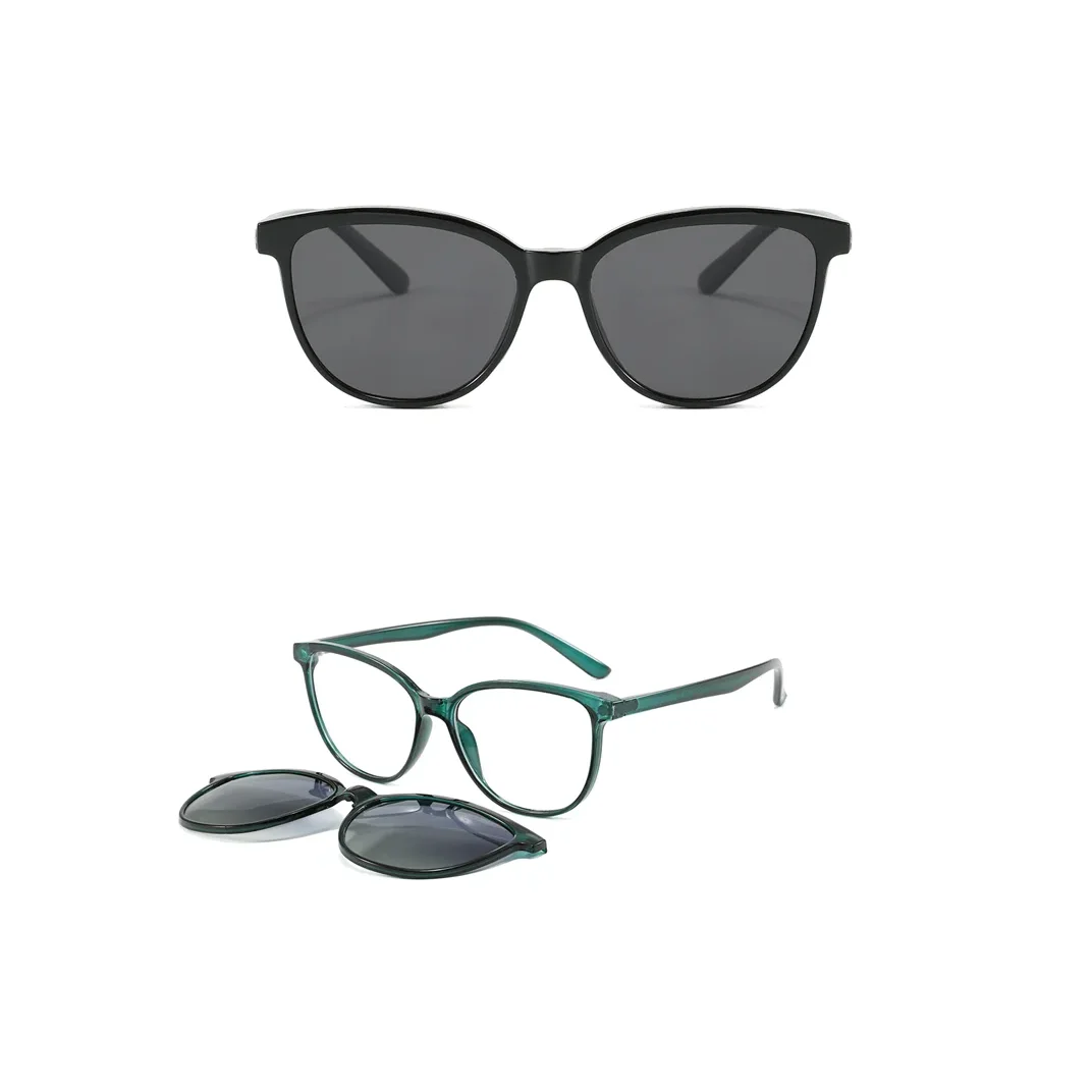 2 in 1 Multi-Function Clip-On Polarized Outdoor Sunglasses Unisex Sunglass Round Frame Two-in-One Magnet