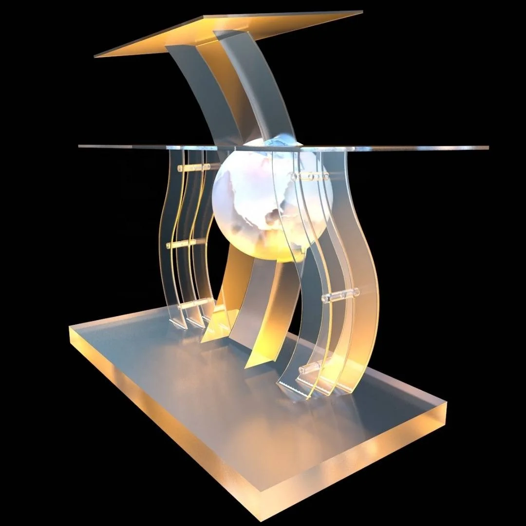 Hot New Design Modern Floor Standing Acrylic Church Pulpit Lectern Podium plastic display stand for school and party