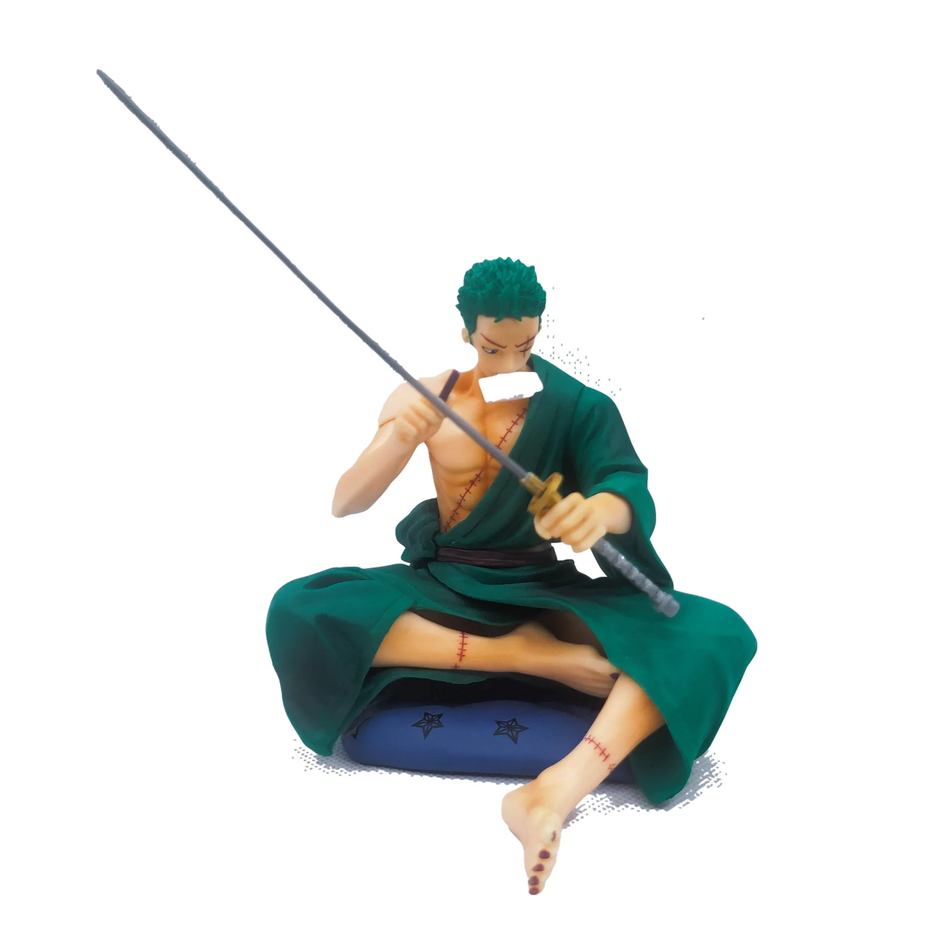 Hot Sale Anime Roronoa Zoro Figure With Box 18CM Double Head Sword Anime Zoro Action Figure