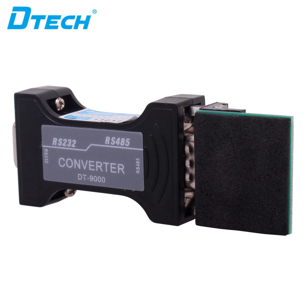DTECH OEM Industrial Grade RS232 to RS485 300-115.2KBPS DB9 Connector Metal Industry Converter Adapter