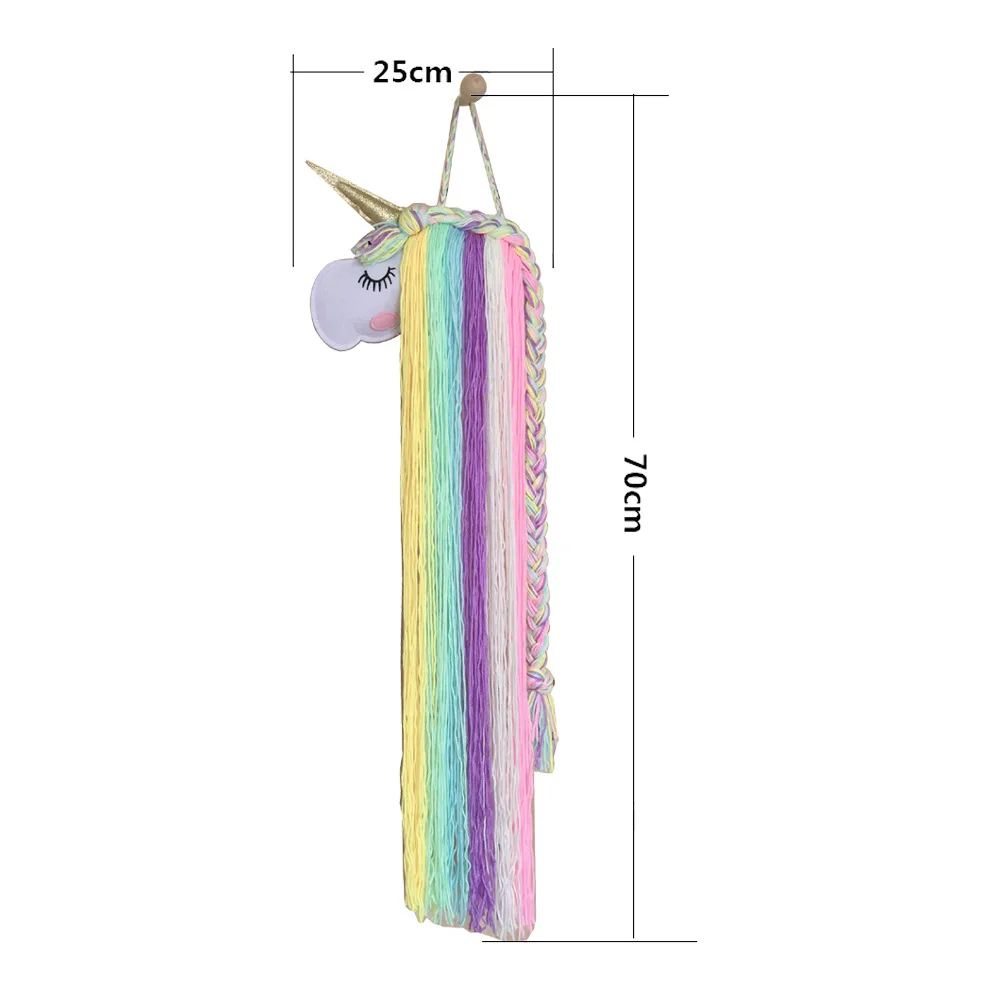 Unicorn Hair Accessories Organizer Storage Hair Clip Bow Holder Wall Hanging Home Decorations For Girls Women