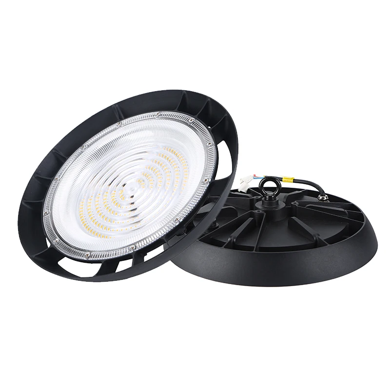Manufacture 200w Round Dimmable UFO Led Lighting CCT LED Hanger High Bay Light with Die cast Aluminum Housing