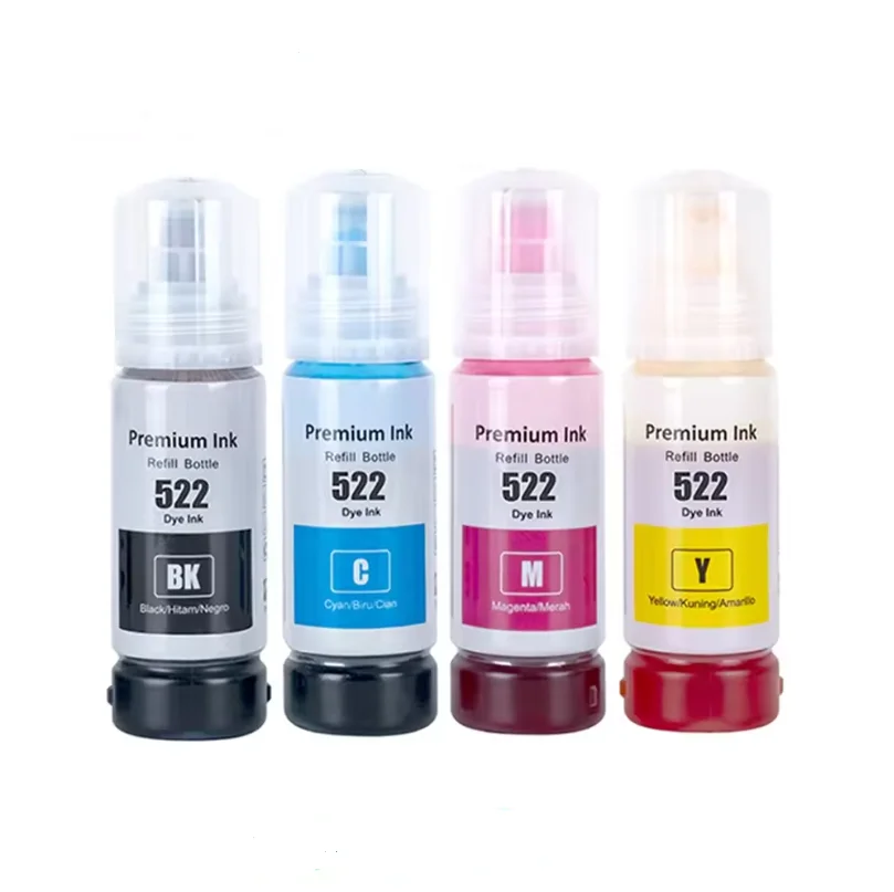 Цветные чернила 522 с бутылкой 70 мл совместимые ET-2710 экспрессии EPSON/2720/4700 EcoTank ET-1110 принтера