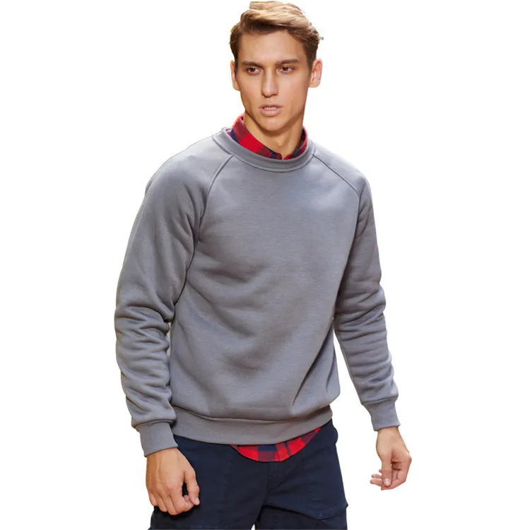 OEM Blank O-Neck 100% Polyester Long Sleeve Custom Logo Printed Oversized Pullover Sweatshirts