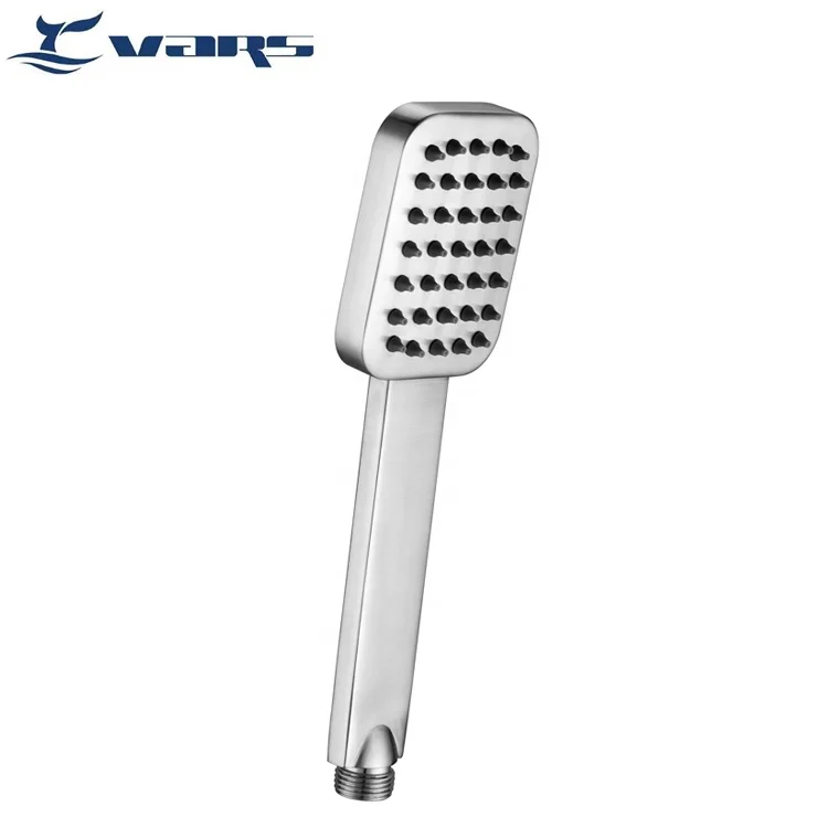 All Metal Stainless Steel Handheld Shower HeadSilicone Nozzle Never Blog SUS304 Square Hand Shower