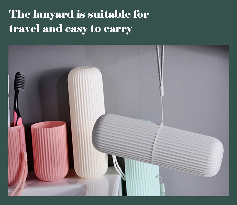 Portable Toothbrush Case Long 7.7 Inch Traveling Camping Business Trip School Multifunction Toothbrushes Toothpaste Case