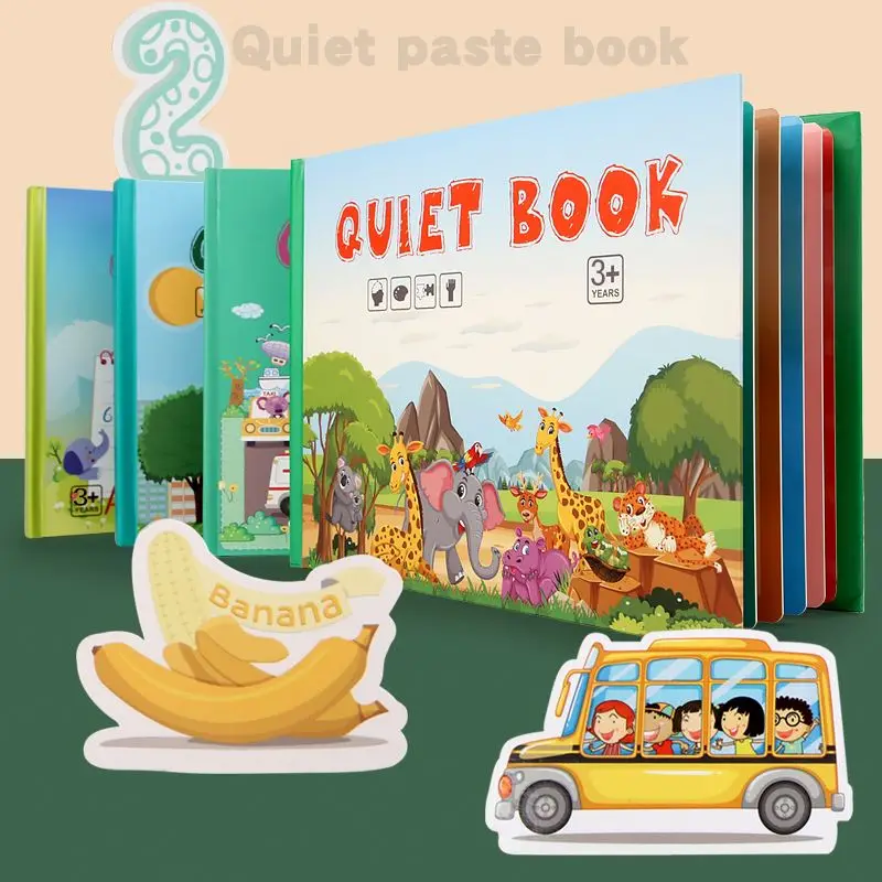 CE CPC Early educational montessori Quiet Busy Book 8 styles 5 pages for Children Learning Sensory Baby Kids Other Toy Story