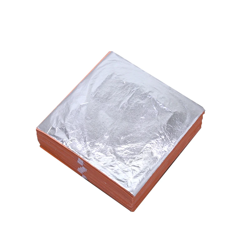 High quality 14*14cm Italy silver foil for home decoration arts gilding crafting decoration silver leaf sheets