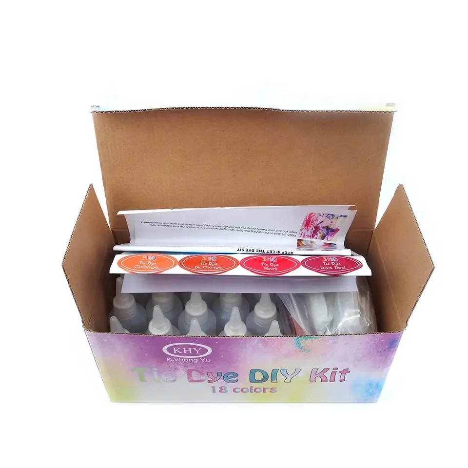 18 Colors Non Toxic Making Textile Permanent Paint Tie Dye Kit