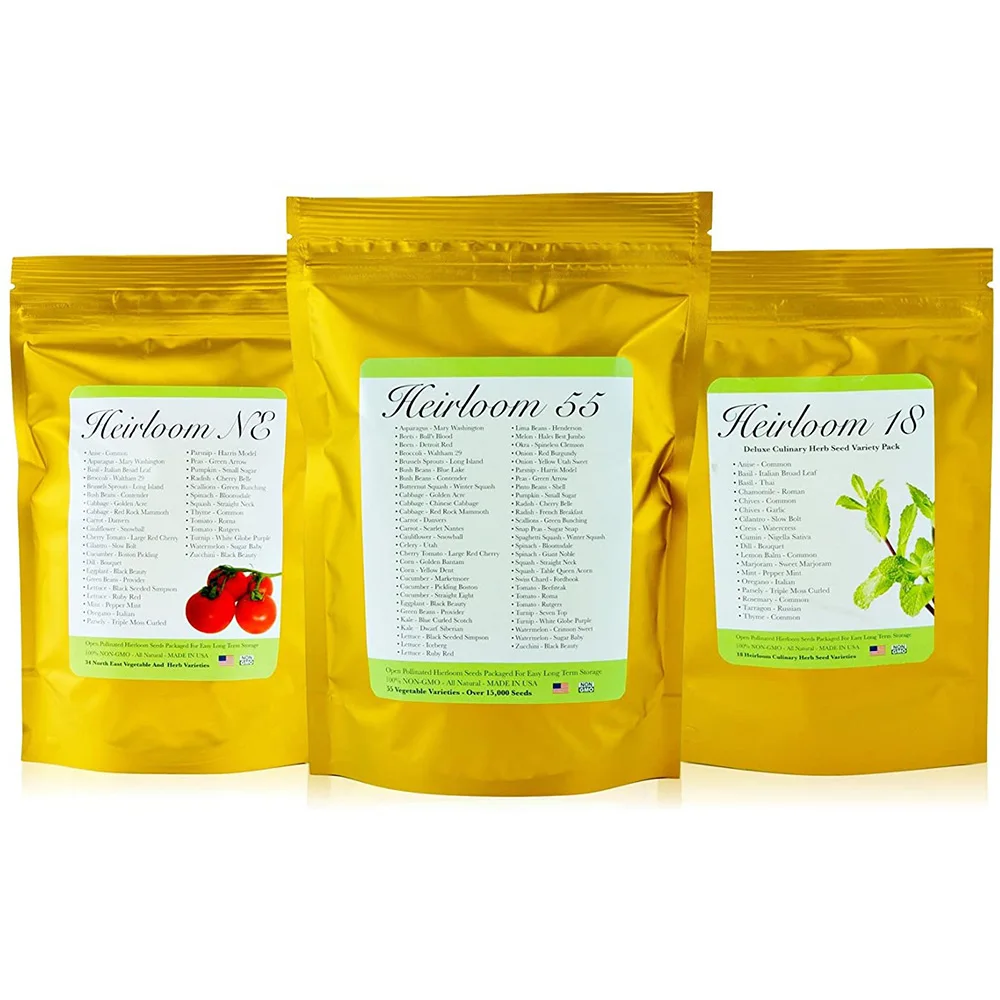 
OEM moisture proof resealable ziplock aluminium foil organic vegetable weed grass seed packing bag pouch 