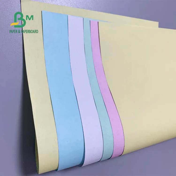  70 x 100cm White Pink Blue 15lb Universal Carbonless Paper For Invoice