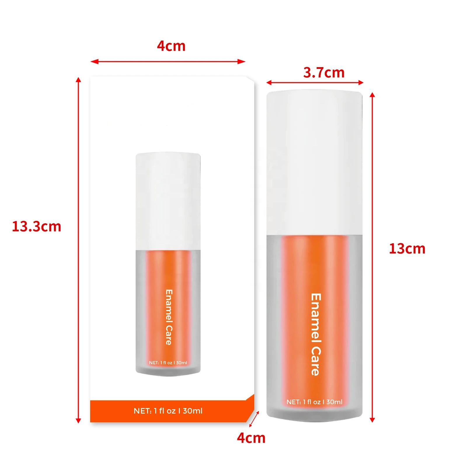 Whitening Teeth Product Enamel Care Toothpaste For Sensitive Teeth Orange Pump Bottle Toothpaste For Travel