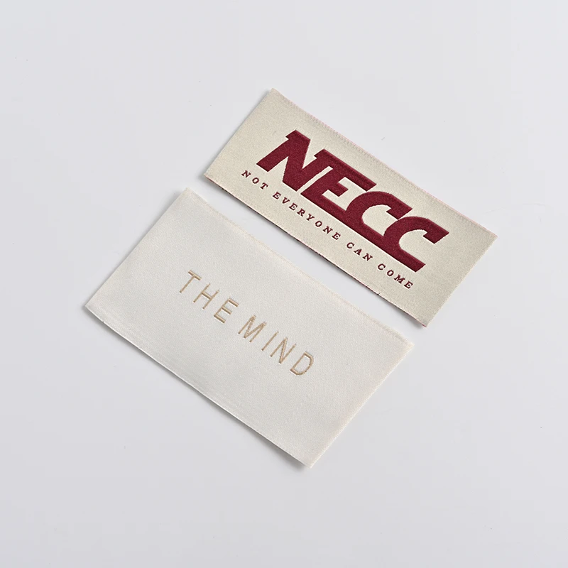 Customized Brand Logo Clothes Garment Fabric Labels High Density Clothing Satin Printing Tag Woven Labelsbels