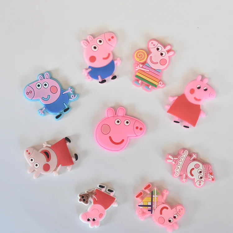 Lovely pig  pvc shoe charms for clog shoes decoration custom croc charms