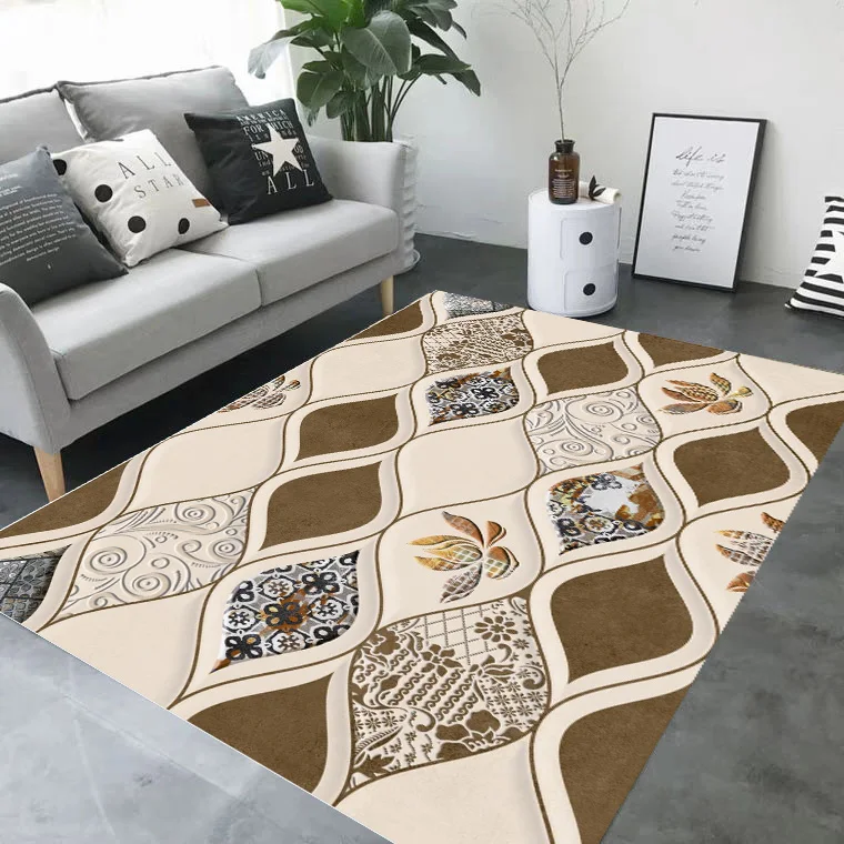 Factory wholesale fashion carpets and rugs for living room home decor printed carpet
