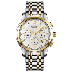 SKMEI 1904 Chinese Wholesale Watches Japan Movement PC21 Quartz Watch Stainless Steel Mens Chronograph Watch