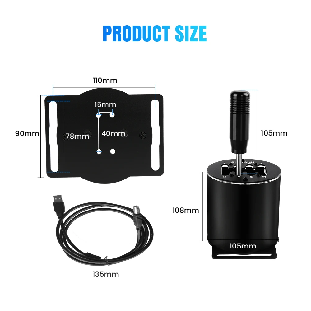 SIMSONN Brand New black round shape design Sim Racing Shifter H H Shifter Sim Racing Sim Racing H Shifter With High Quality
