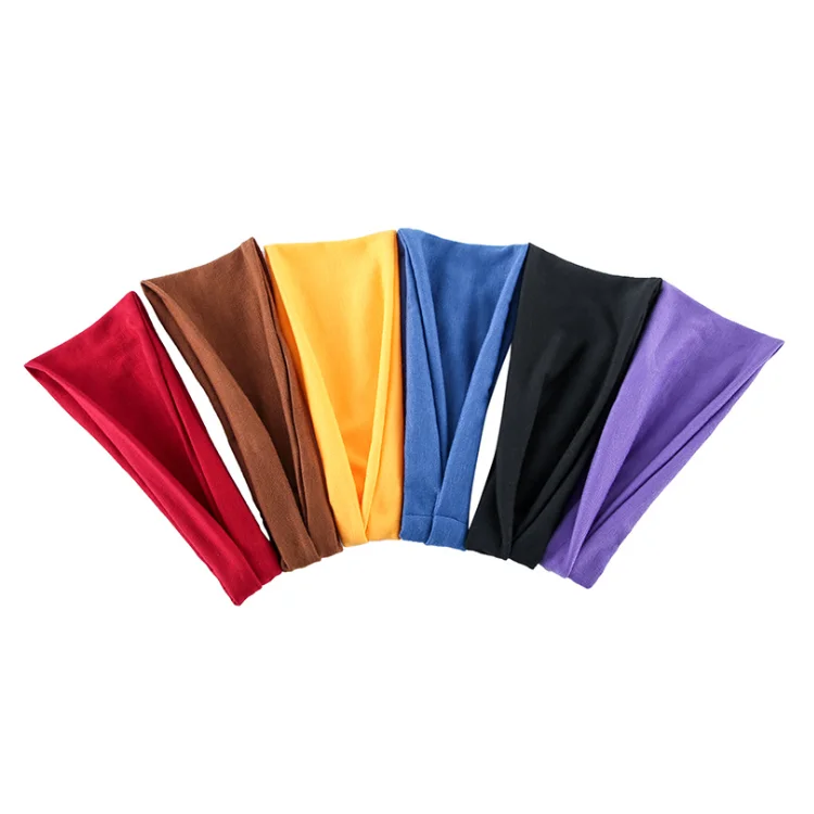 Headbands for Women Non Slip Elastic Sweat Hairbands Soft Fabric Workout Yoga Running Sport Head Wrap for Girls