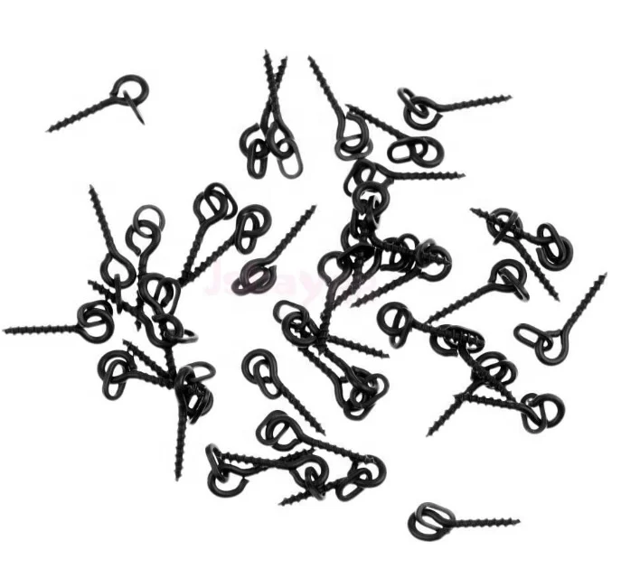 Matt Black Pellet Holder Bait Stop Carp Fishing Boilie Screw Bait Screws for Carp Hair Rigs Hooks Carp Fishing Terminal Tackle