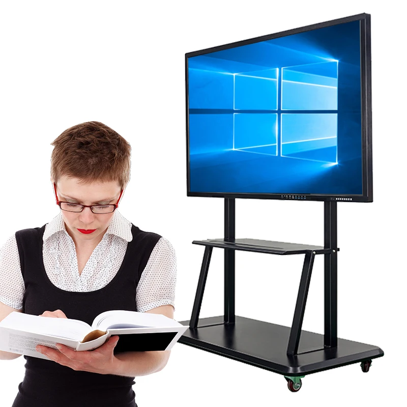 55 дюймов сенсорный экран интерактивной сенсорной плоской панелью smart board сенсорный экран все в одном ПК для обучения