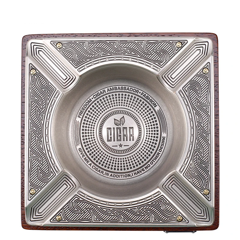 Metal Ashtray Handmade Copper Plated Square Customized Shape Wholesale Price Indian Brass Metal Ashtray Smoking Accessories