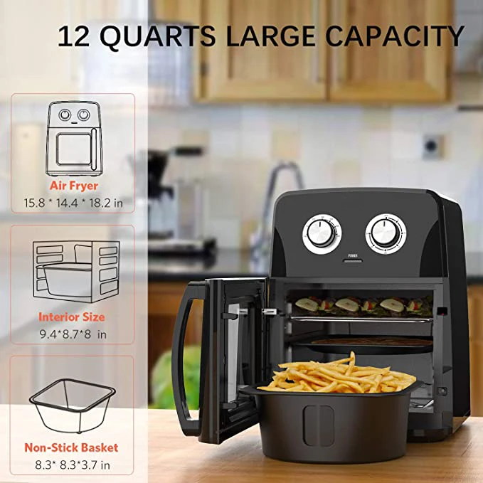 QANA 12L Multifunctional Oil-Free Deep Fryer Wi-Fi Supported Frying Safe Accessories Electric Deep Fryer