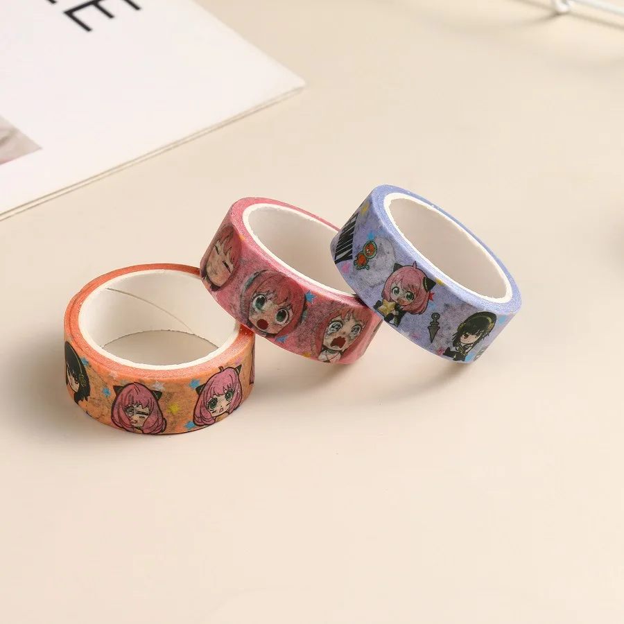 SPY X Family Adhesive Tape Toys Anime Peripherals Cartoon Print DIY Handmade Accessories Gift Wrap Supplies Kids Gifts Promotion