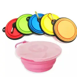 Wholesale Factory Manufacturer Collapsible Silicone Foldable Folding Portable Travel Pet Dog Bowl