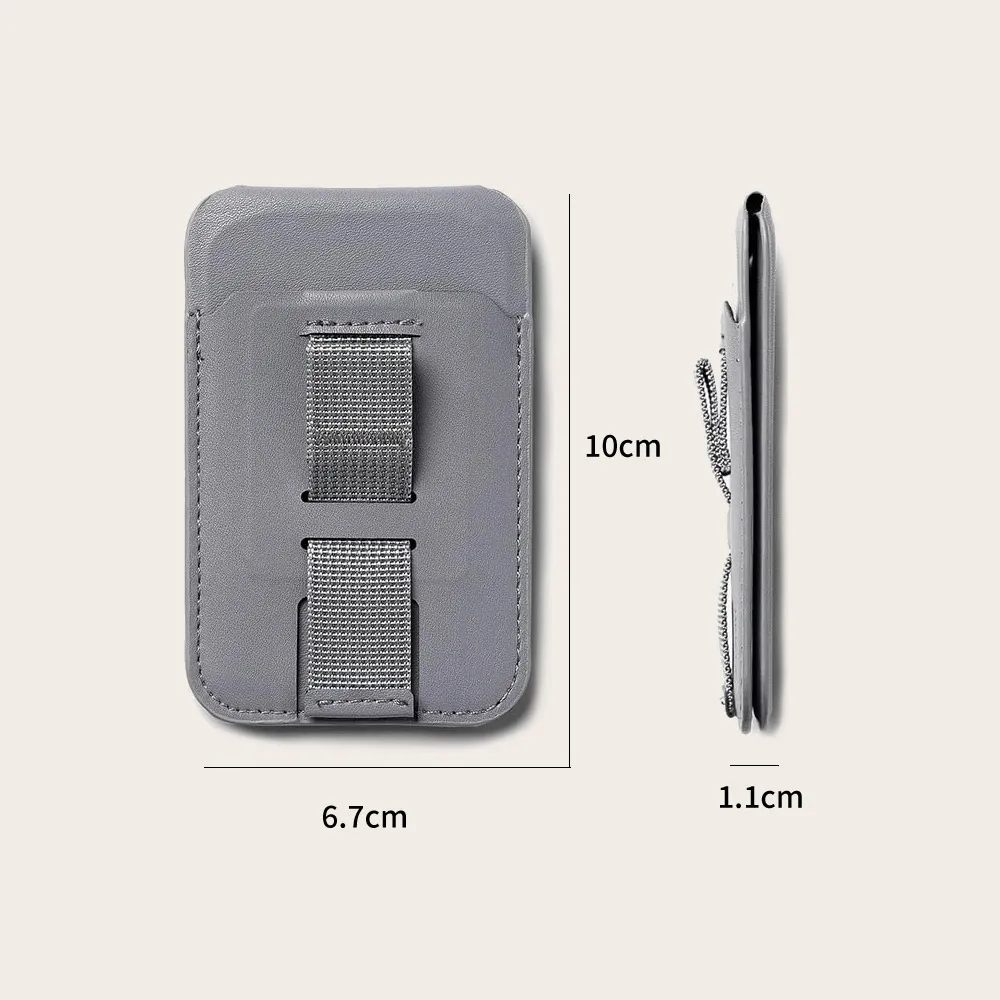 Wholesale id card holder stand wallet detachable leather magnetic mobile phone card holder
