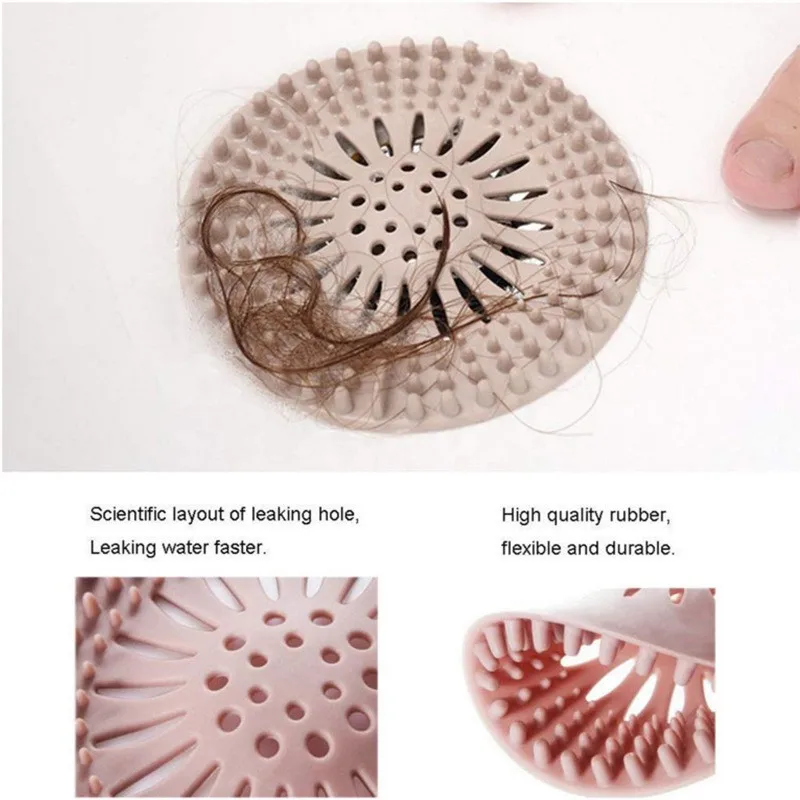 Silicone Sink Cover Strainer Hair Catcher Durable Silicone Hair Stopper Shower stopper Bathroom Filter