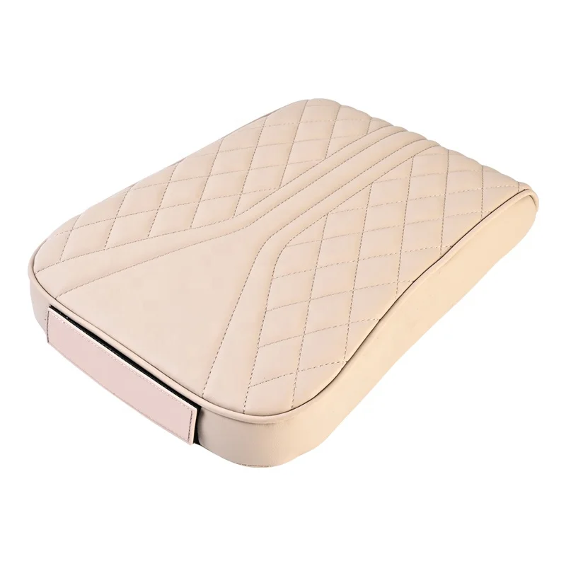 Anjuny OEM Leather Arm Rest Pad Auto Pad Vehicle Memory Foam Cover Universal Armrest Console Box