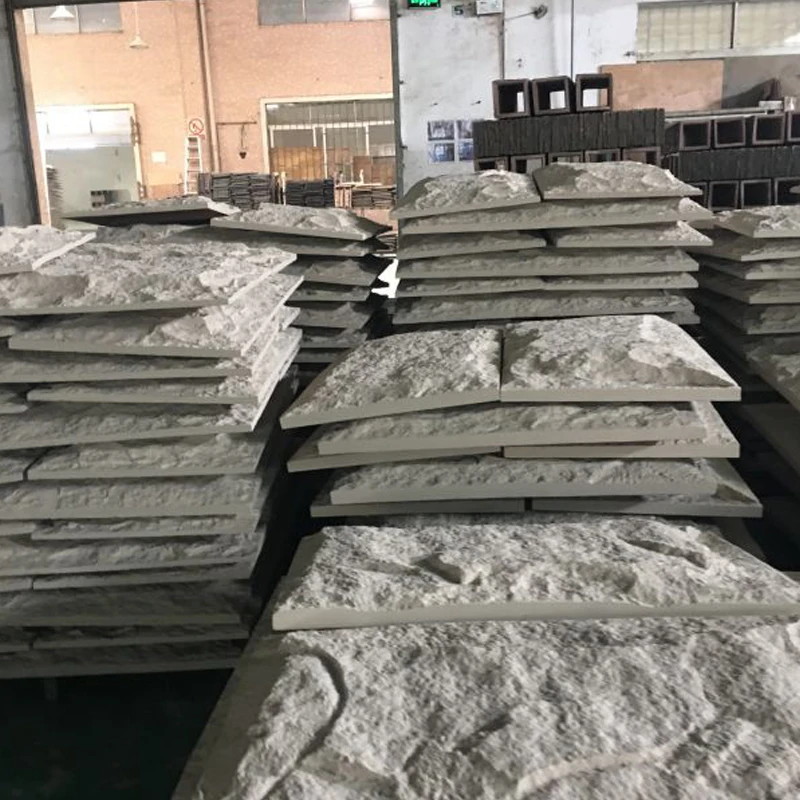 Factory popular pu crushed wall sand stone slab foam decoration