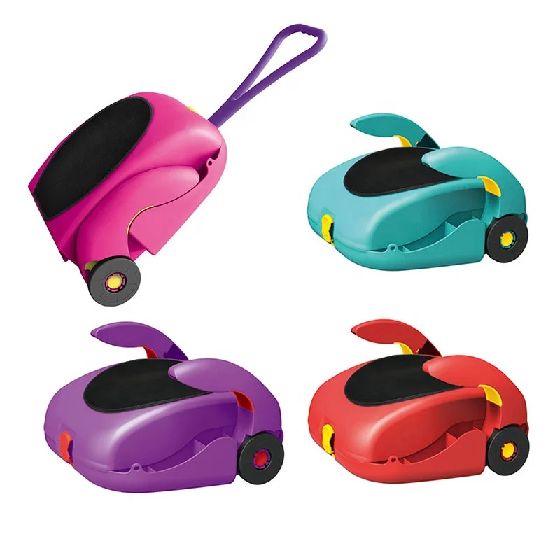 Baby Plastic Ride On Suitcase Multifunction Travel Luggage Child Seats Hardshell Trolley Case For Kids Toddler