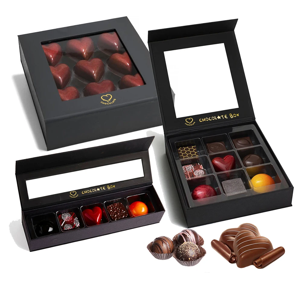 Customise Celebration 2 Piece Lid And Base Cajas Para Fresas Con Chocolate Con Division Truffles Display Gift Box For Birthday