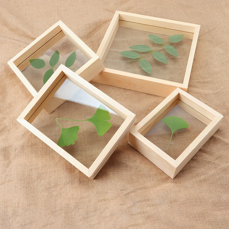 Double Side Glass Wooden Poster Hanger Wall Photo Picture Frame