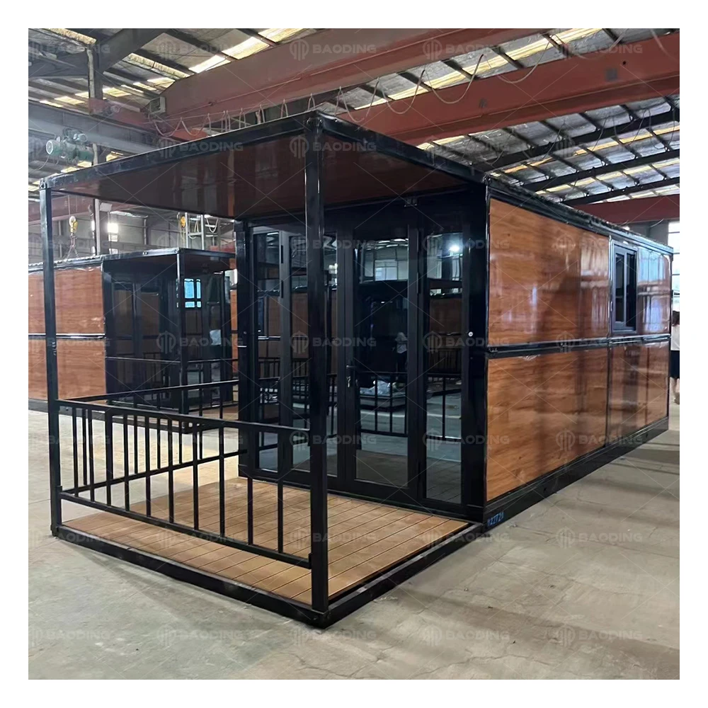 Recycled 20ft container home Customized Foldable Tiny  Folding Pack Container House