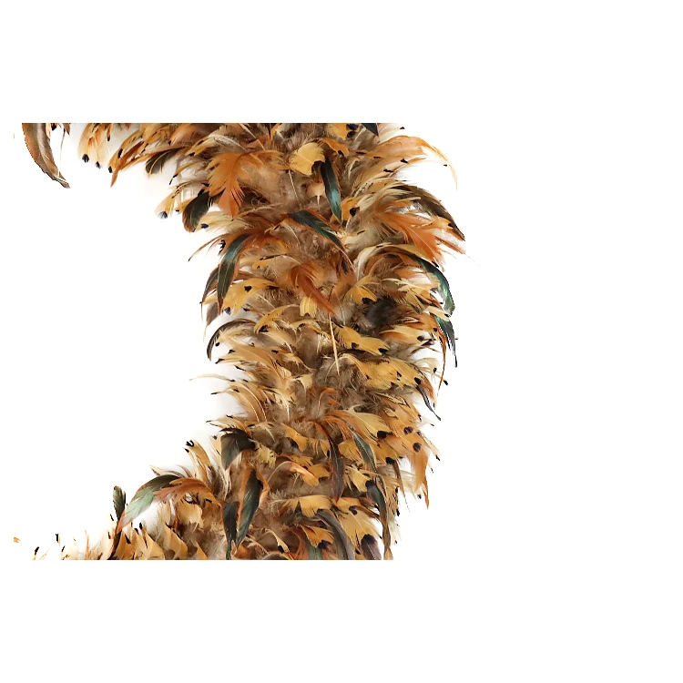 Wholesale Rock Rooster Pheasant Feather Jewelry Accessories Headdress Black And White Rattan Christmas Wreath