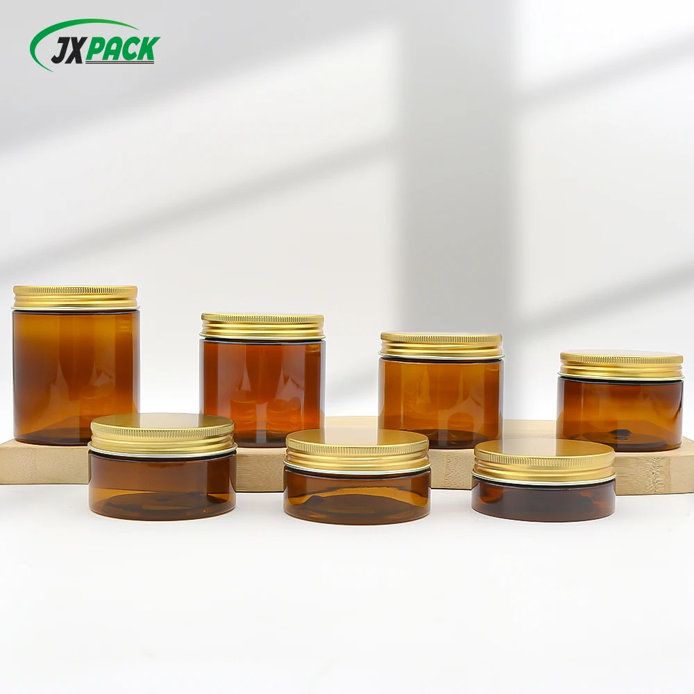 Factory Direct Sale 71mm 50 80 100 120 180 200 250 300 400 500ml Food Honey Cookie Food Jar With Lid Clear PET Spice Plastic Jar