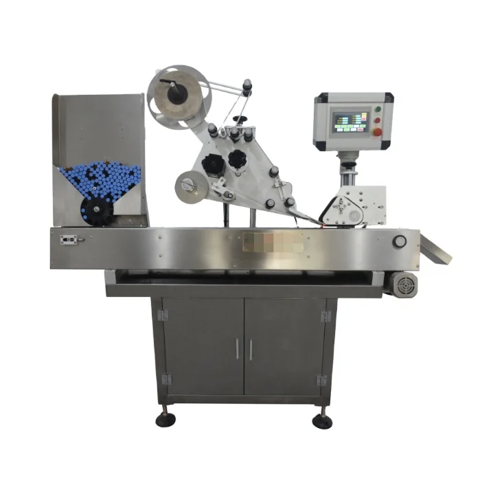 Automatic Reagent Tube Oral Liquid Penicillin Ampoule Bottle Labeler Small Round Medicine Bottle Sticker Labeling Machine