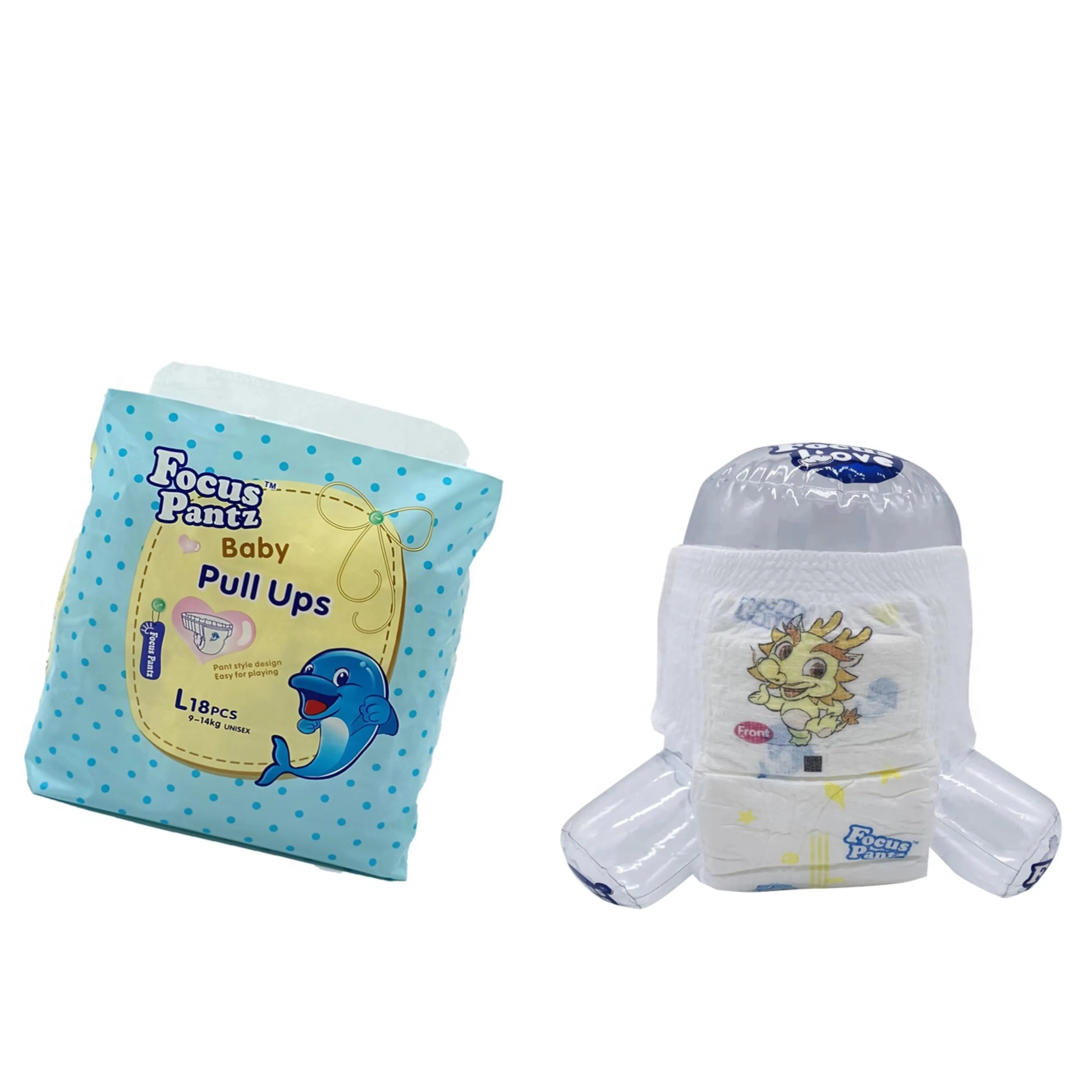 Wholesale Baby Nappy Pants Super Soft Breathable 360 Degree Elastic Waistband Baby Diaper Pants Pull Up