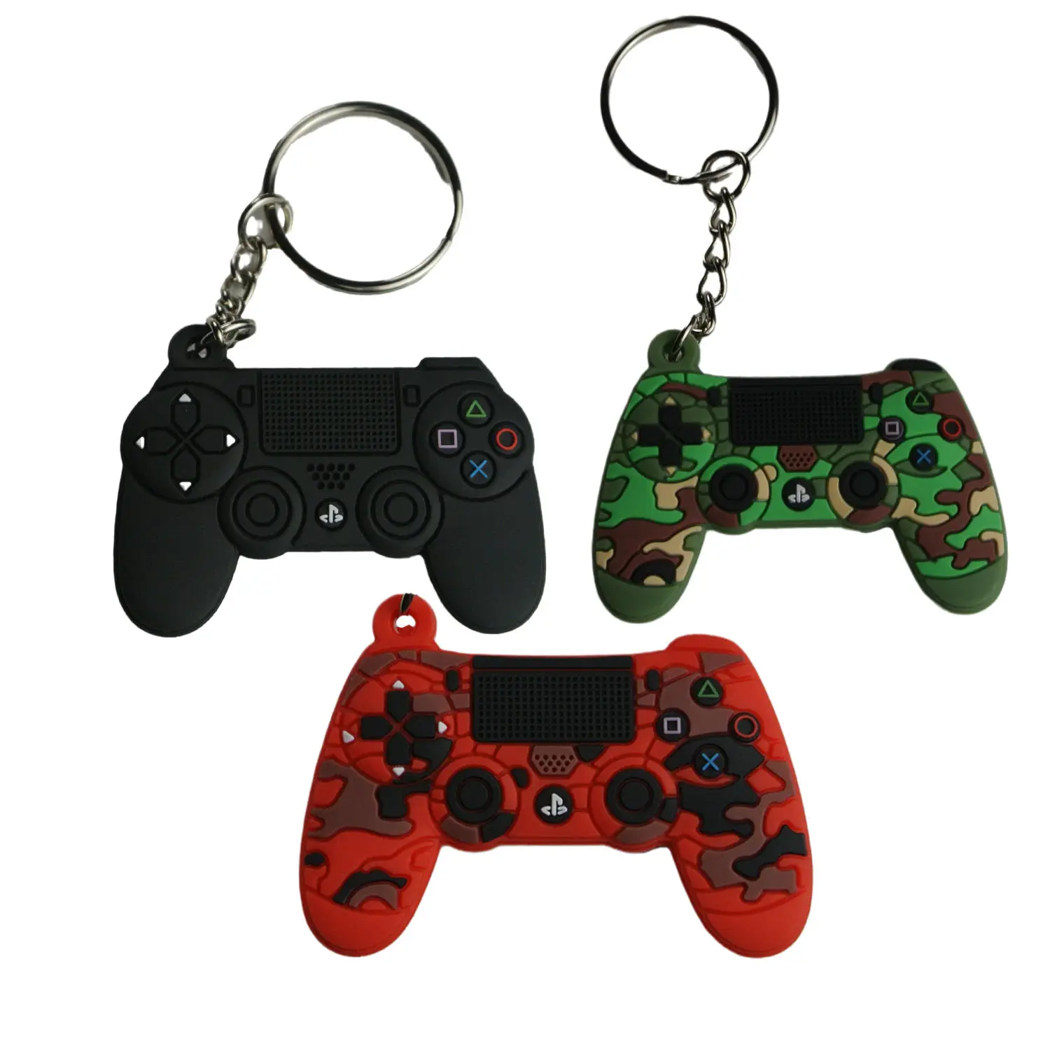 Custom pvc new keychains Individual game machine key ring mini cartoon Gamepad Joystick fit boy schoolbag trinket birthday gifts