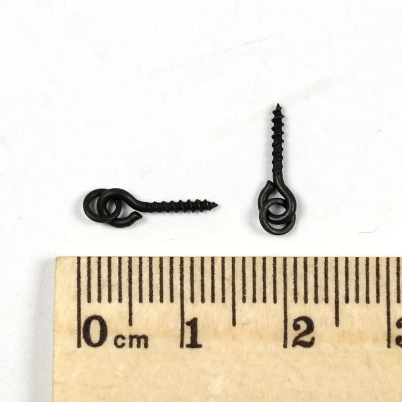 Matt Black Pellet Holder Bait Stop Carp Fishing Boilie Screw Bait Screws for Carp Hair Rigs Hooks Carp Fishing Terminal Tackle