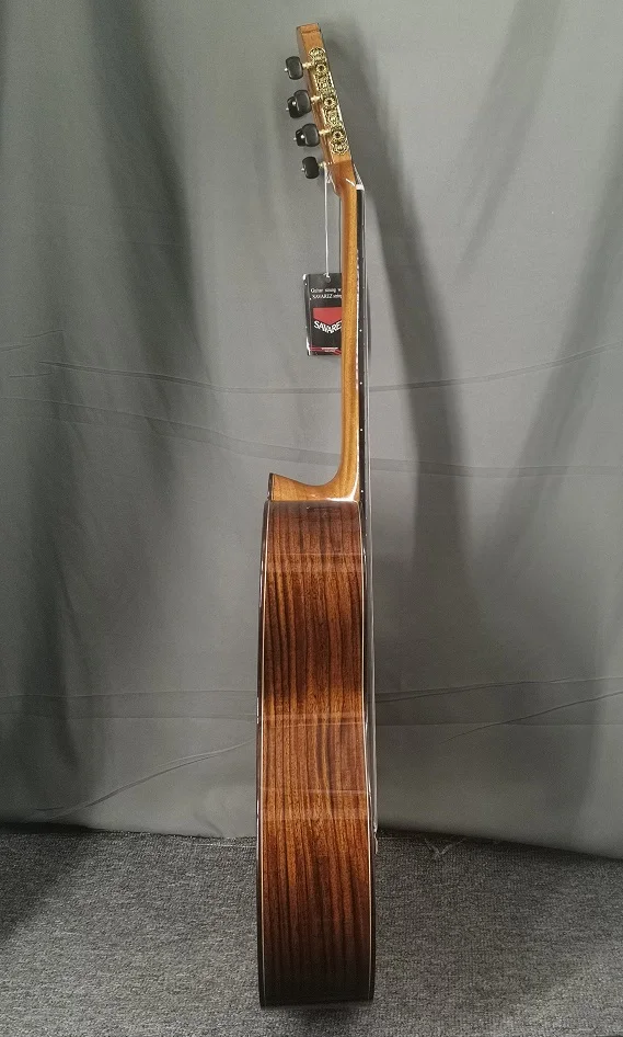 China handcraft made Aiersi brand High end grade gloss solid cedar top indian rosewood Vintage Nylon String Classical guitar