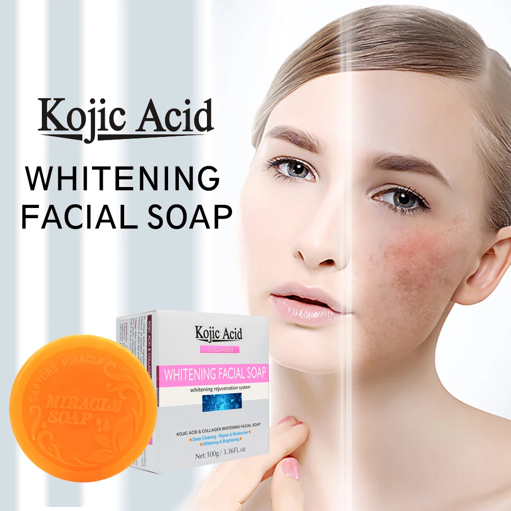 Wholesale Toilet Soap Whitening Face Moisturizing Cleaning Pores Kojic Acid Organic Soaps Solid Regular Size