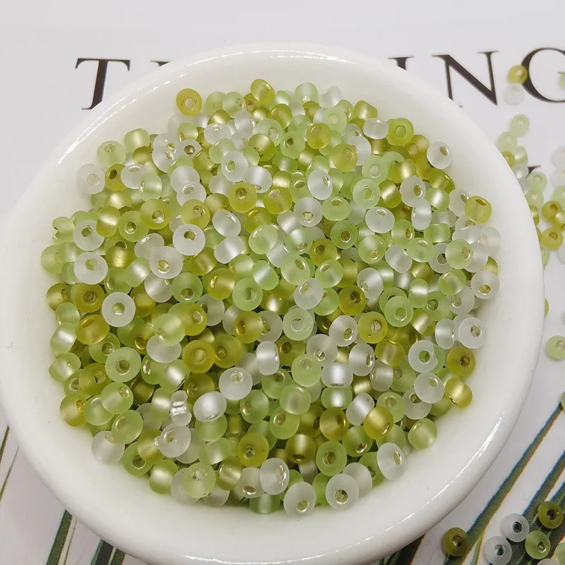 Factory sell High quality Transparent frosted silver in round hole seed beads for diy jewelry making